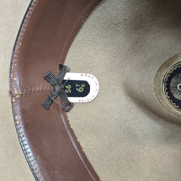 Dorian Mini safari Men's Full Brim Tan Felt Hat Size 6 7/8 56 cm. - Picture 9 of 15